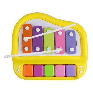 Instrument 5 Key Striking Organ And Xylophone Musical Toy With 2 Mallets For Kids - Multicolor (8301) image