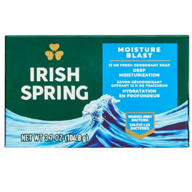 Irish Spring Moisture Blast Deodorant Soap 104.8 gm image