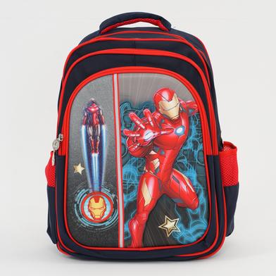 Iron Man - Kids School Bag - Kindergarten And Primary School Avengers And Cartoon Bagpack Size 16Inch Length12Inch image