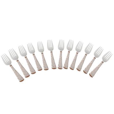 Italiano Fork Spoon Set of 12 pieces - Golden Leaf image