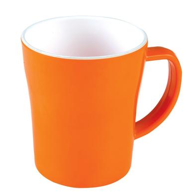 Italiano Round Mug Orange-White -4 Inch image