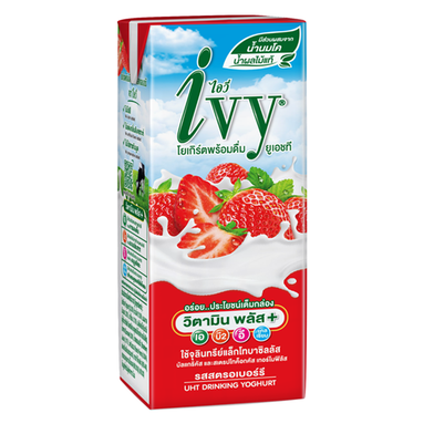 Ivy UHT Yoghurt Strawberry Flavour Juice 180ml (Thailand) image