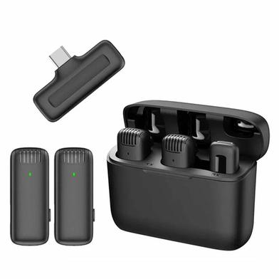 J13 Dual Wireless Lavalier Noise Reduction Microphone with Charging Case Clip Mic for Type-C image