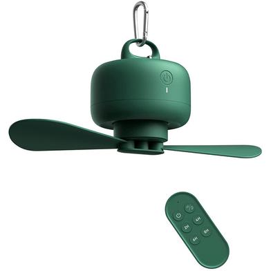 Jisulife FA16 Portable 8000mAh USB Rechargeable Remote Control Ceiling Fan - Green image