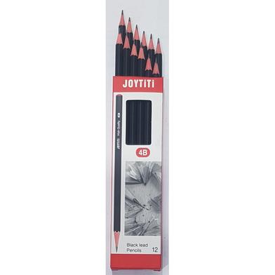 Joytiti 4B Black Lead Pencil - 12 Pcs image