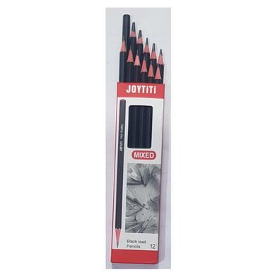 Joytiti Mixed Black Lead Pencil - 12 Pcs image