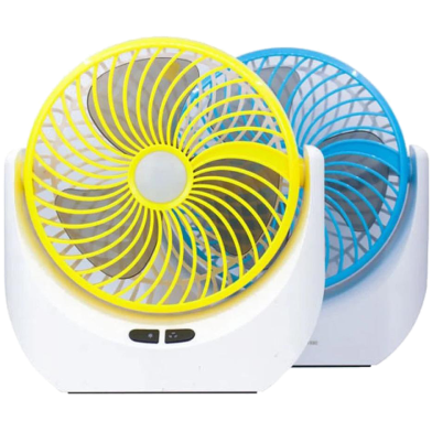 JY Super lithium rechargeable mini table fan with LED light image