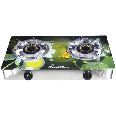 JadRoo Imported 3D Tempered Glass Auto 2 Burner Gas Stove image