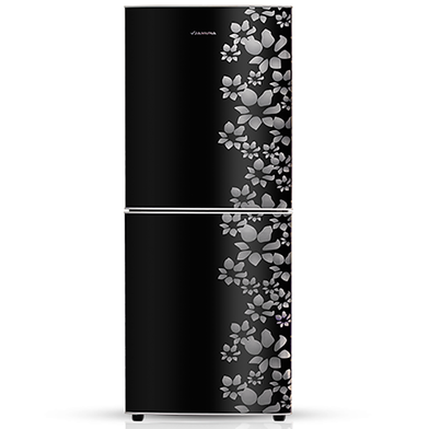 Jamuna JE-2B8JF Refrigerator Glossy Shining Black Flower image