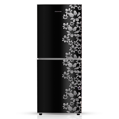 Jamuna JR-LES626600 Refrigerator Glossy Shining Black Flower image