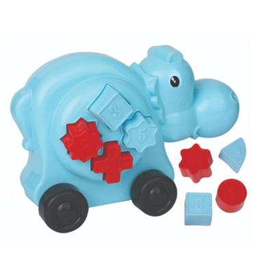 Jim And Jolly Hippo Puzzle Car - Blue image