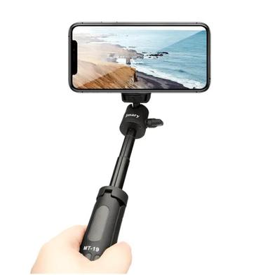 Jmary MT-19 Mini Tripod Stand with Universal Mobile Phone Holder and High quality aluminum alloy Ball-Head image