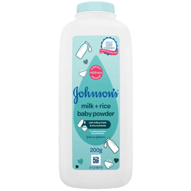 Johnsons Milk Plus Rice Baby Powder 200 GM image