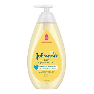 Johnsons Top To Toe Hair And Body Baby Bath Pump 500 ML - Thailand image