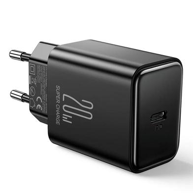 Joyroom JR-TCF06 PD 20W Type-C Fast Charger – Black Color image