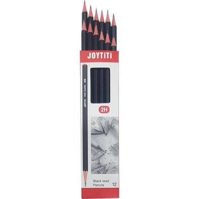 Joytiti 2H Black Lead Pencil - 12 Pcs image