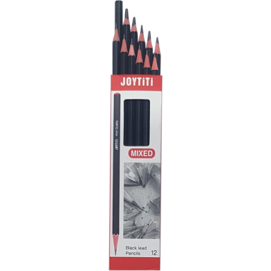 Joytiti Mixed Black Lead Pencil - 12 Pcs image