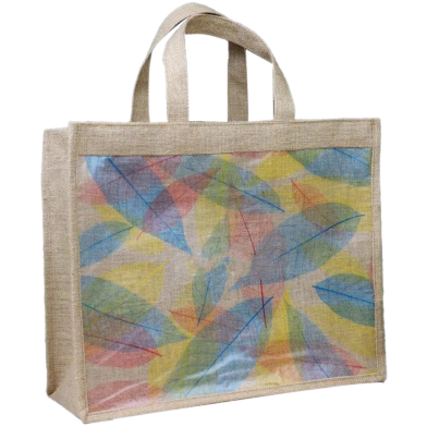 Jute Shopping Bag Natural 14x16 Inch image