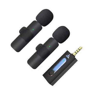 K35 Dual Wireless Microphone 3.5mm Supported for Camera, Sound card, Smartphone image