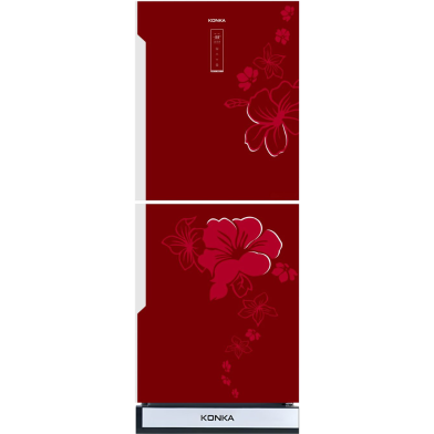 KONKA-KRT-315EGB Refrigerator-Red, Upper Freezer, Digital Display (315 LTR) image