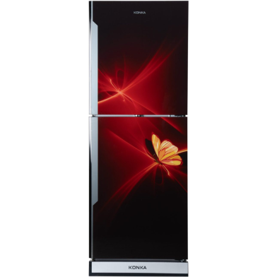 KONKA Refrigerator-KRB-307EVB-3D Red Butterfly, Bottom Freezer, with Digital Display (307 LTR) image