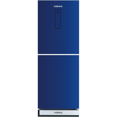 KONKA Refrigerator-KRT-282EIGB-Blue Upper Freezer, Electronics Control, Digital Display with Inverter Technology (282 LTR) image