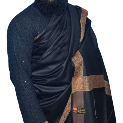 Kashmiri Pashmina Gents Shawl Black image