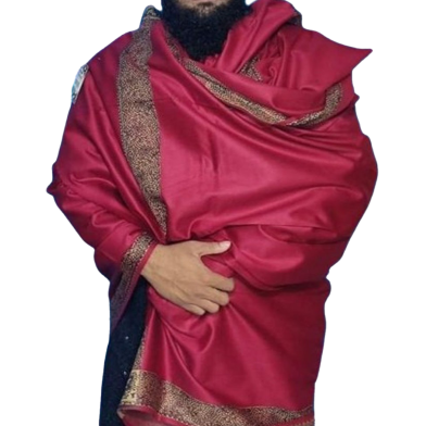 Kashmiri Pashmina Gents Shawl - Deep Maroon image