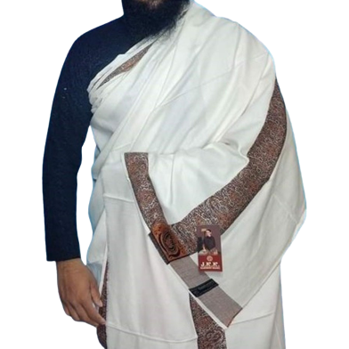 Kashmiri Pashmina Gents Shawl - Off White image