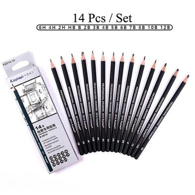 14pcs set Professional Graphite Sketching charcoal Pencils Set for Drawing image