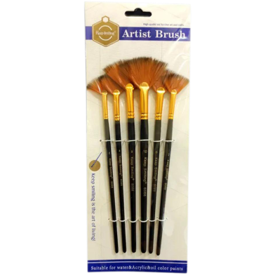 Keep Smiling Artist Fan Brush Set - 6pcs image