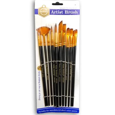 Keep Smiling Artist Paint Brush Set Of 12 Pcs image