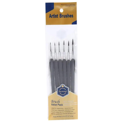 Keep Smiling Liner Brush Fine Detailing Paint Brush for Painting 6 pcs Set image