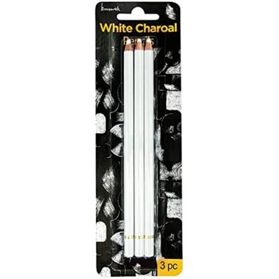 Keep Smiling White Charcoal Pencil 3pcs set image