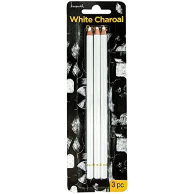 Keep Smiling White Charcoal Pencil 3pcs set image