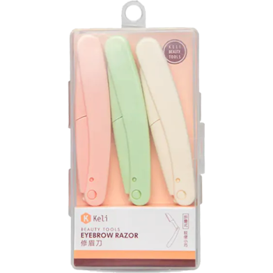 Keli Eye Brow Razor Multicolor With Box 3 Pcs image