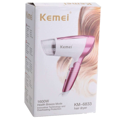 Kemei Professional Hair Dryer Hot and Cool Medium size heavy duty 1600watts image