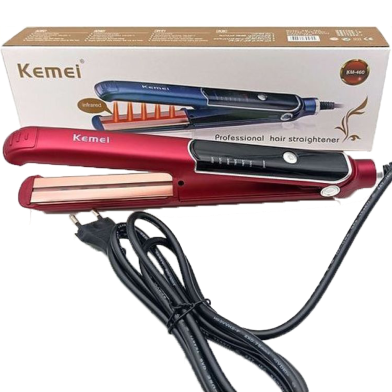 Kemei Professional Hair Straightener With Temperature Heating Control-Assorted Color image