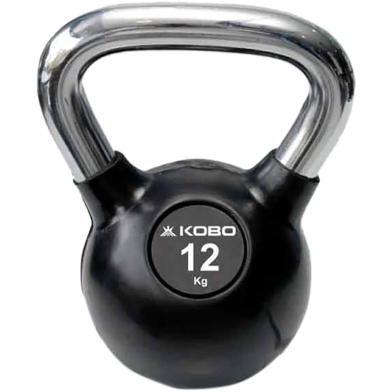 Kettlebell Dumbbell 12 KG-1 Pcs Black and Silver image