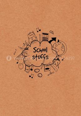 School Stuffs - Spiral Notebook [300 Pages] [Brown Cover] image