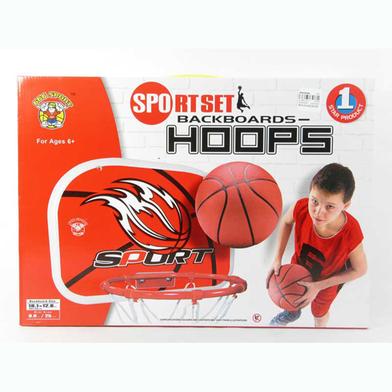 Kids Basketball Hoop And Backboard Set Wall Mounted With Net Ball And Pump Portable Indoor Outdoor Sport Toys For Kids image