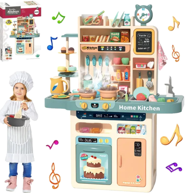 Kids Kitchen Playset Mini Kitchen Toy 87 Pcs Set image