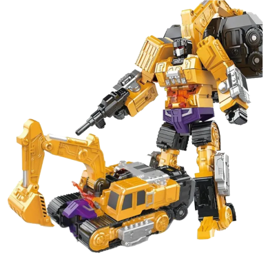Kids Latest High-quality Non-toxic Manual Manual Brain Children's Toy Deformation Engineering Car Vigorous King Kong Six Fit kids toys image