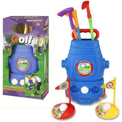 Kids Mini Plastic Golf Club Set Toy With 3 Set Balls And All Accessories (9881L) image