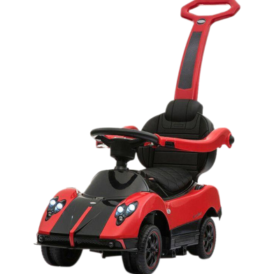 Kids Ride On Licensed Pagani Zonda Push Car With Pull Handle - Red image