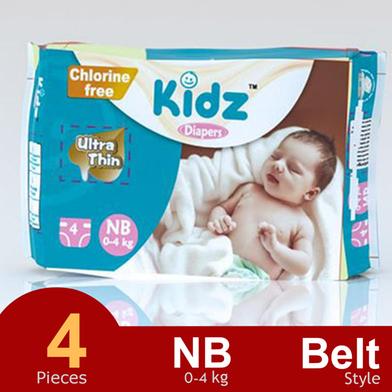 Kidz Pant System Baby Diaper (NB Size) (0-4kg) (4pcs) image