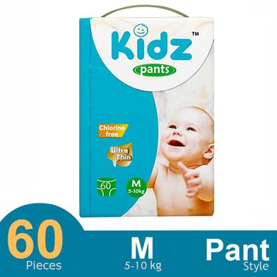 Kidz pant System Baby Diaper (M Size) (5-10 kg) (60pcs) image