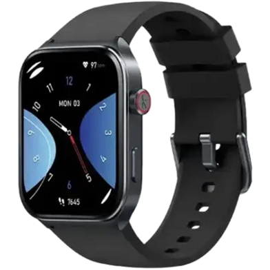 Kieslect KS2 Calling 2.01 Inch FHD Amoled 3ATM Smart Watch (Double Strap Protector) - Black image