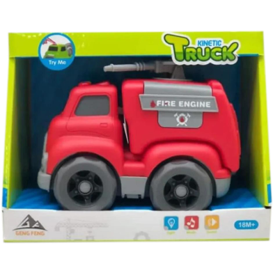 Kinetic Truck Toy Slided Fire Engine Truck With Light And Music image