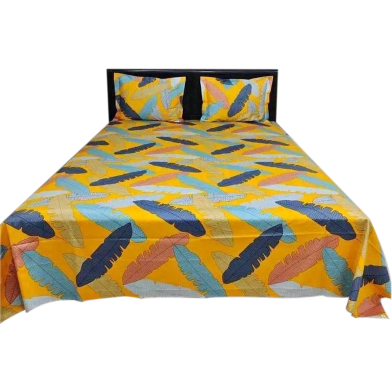 King Size Bedsheet Set with Two Pillow Covers Bed Sheet image